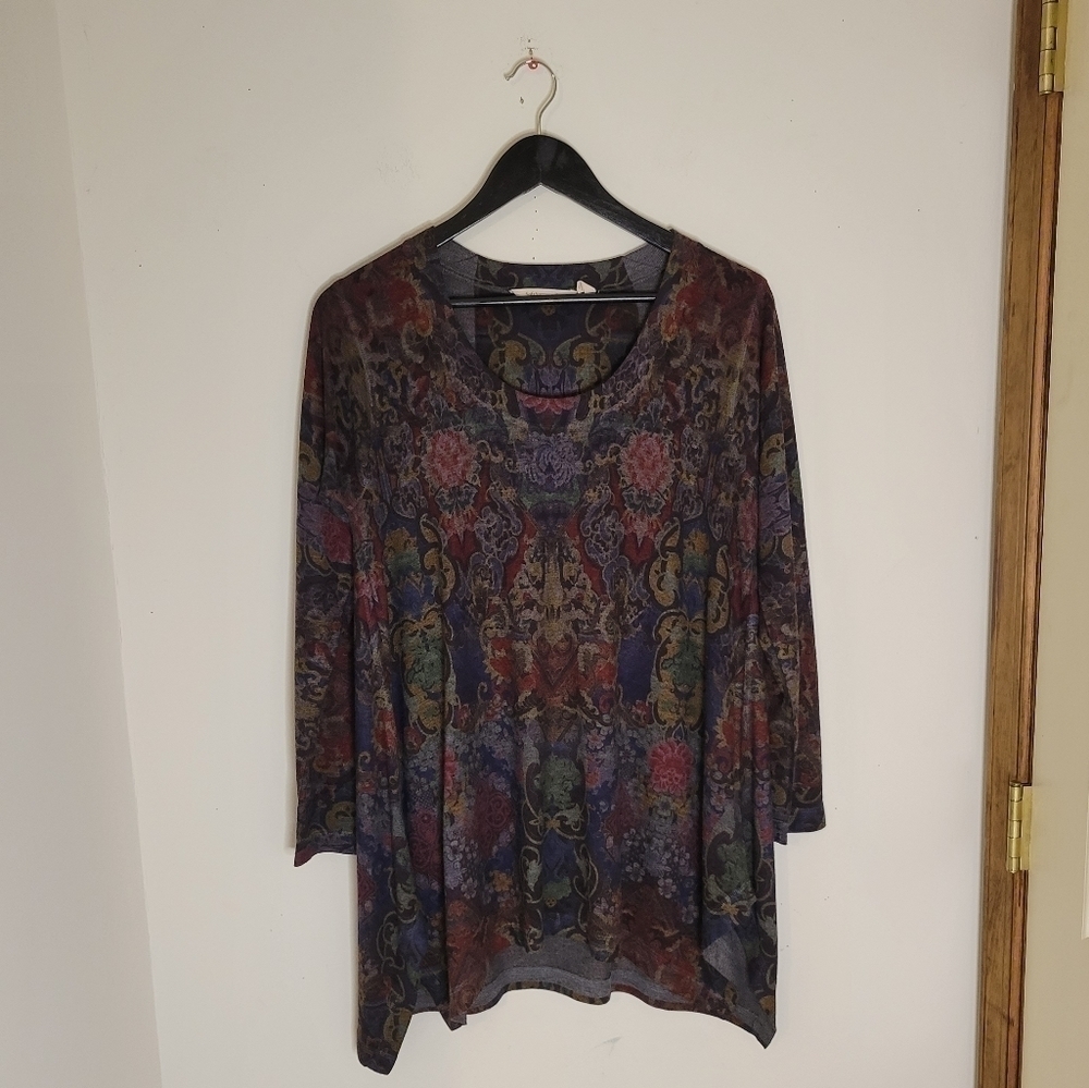 Soft Surroundings Ladies High Low Paisley Tunic - Size (S) - Excellent Condition